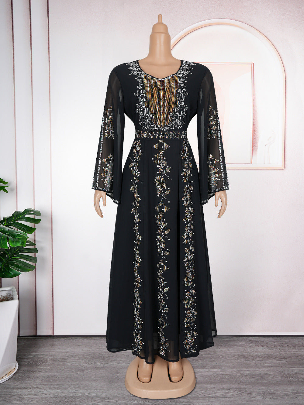 Elegant Heavy Industry Muslim Dress