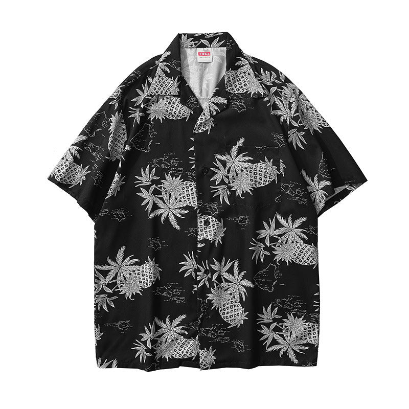 American Retro Classic Cuban Bow Tie Shirt Men