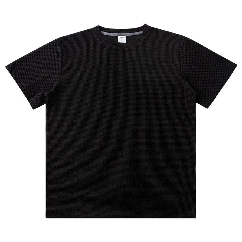 Men Summer Solid Color Round Neck Basic T-Shirts
