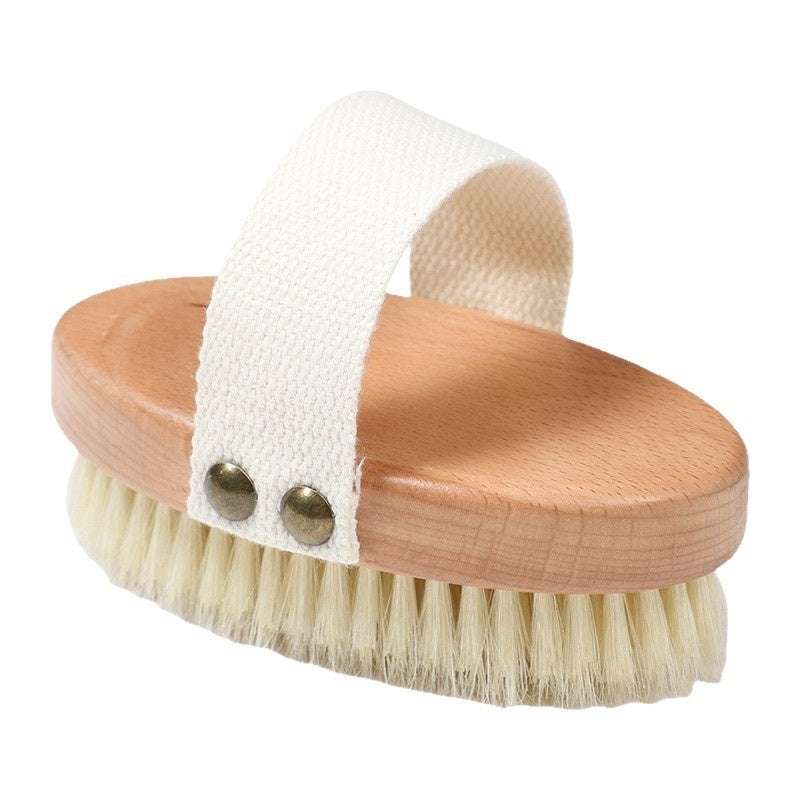 Bath Gadget Bristle Brush Solid Wood Massage Brush