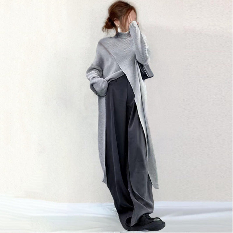 Women's Design High Slit Knitwear