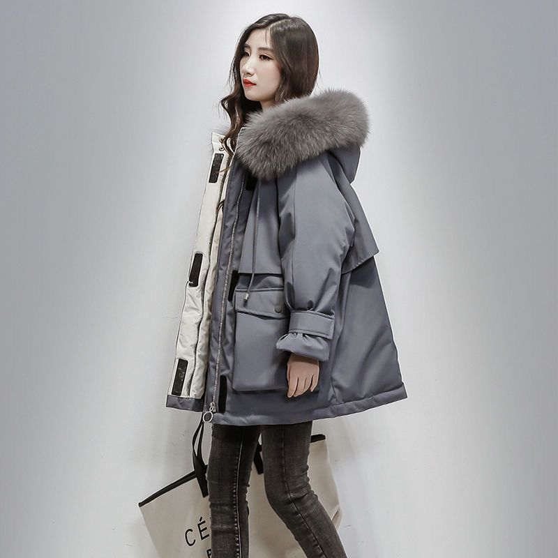 Winter New Loose Cotton Coat Women's Mid-length