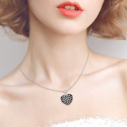 Retro Ethnic Style Love Heart Shape Necklace Earrings Ring Jewelry Three-piece Bridal Jewelry