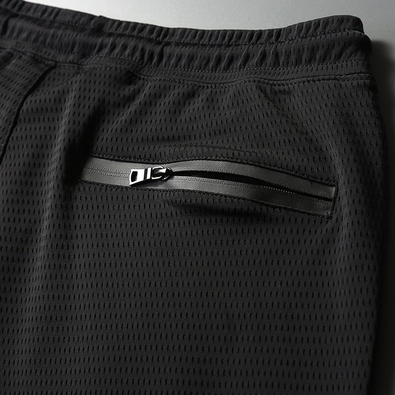 Summer Mesh Ice Silk Casual Pants Men's Large Size Loose Sweatpants