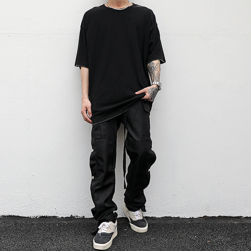 Men's Short-sleeved T-shirts With Heavy Washing And Worn Out