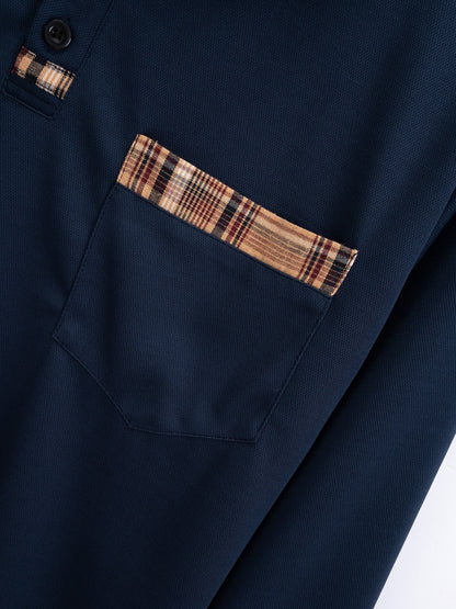 Men's Fashion Casual Solid Color Sports Polo Shirts