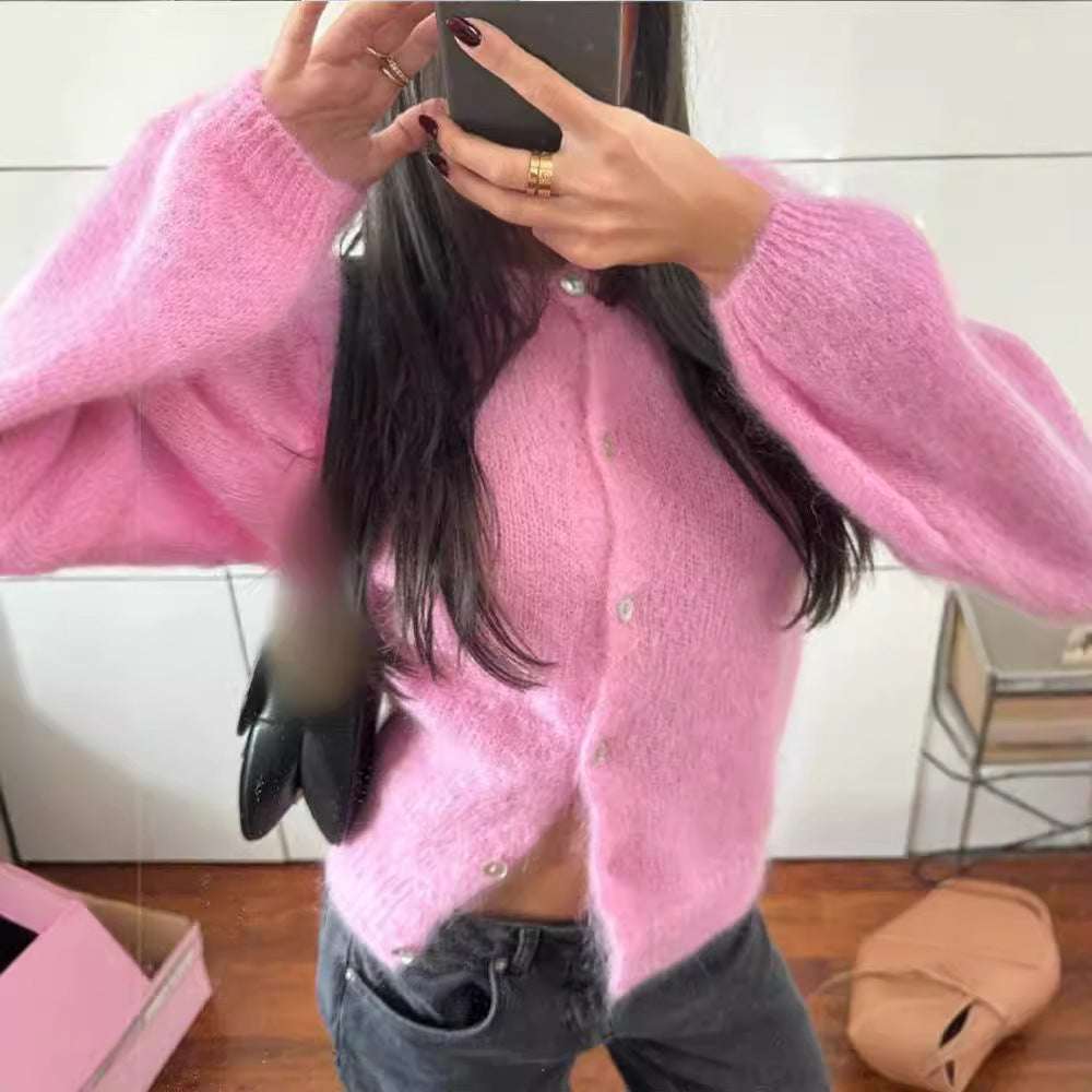 Gentle Knitted Cardigan Coat For Women