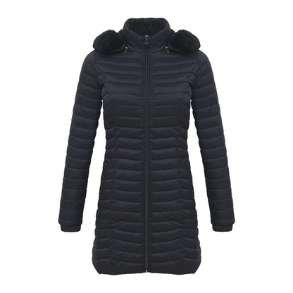 Winter Long Parka Ultra-light Liner Women's Quilted Cotton Coat