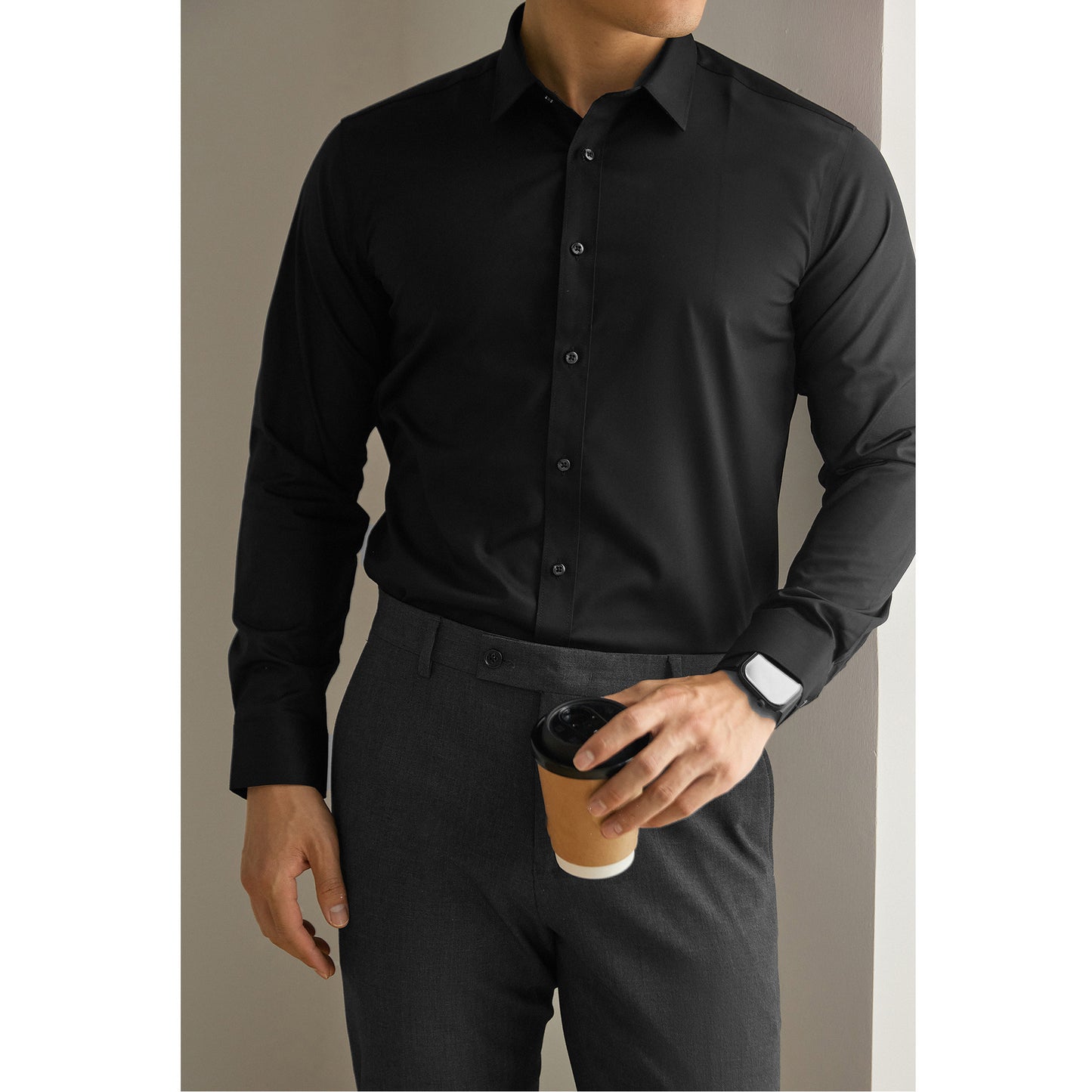 Men's High-end Ironing Free Long Sleeves Shirt