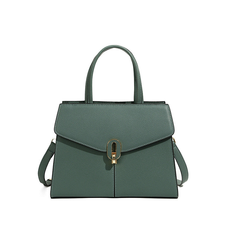 Red Leather Commuting High-grade Handbag