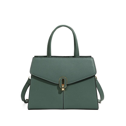 Red Leather Commuting High-grade Handbag