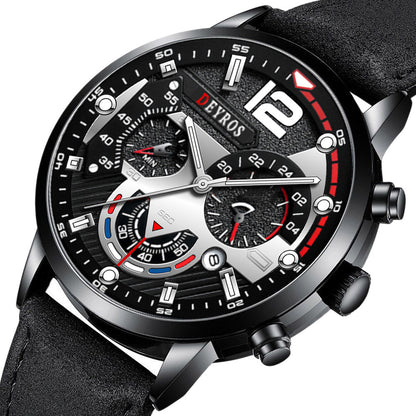 Fashion Belt Calendar Luminous Quartz Watch