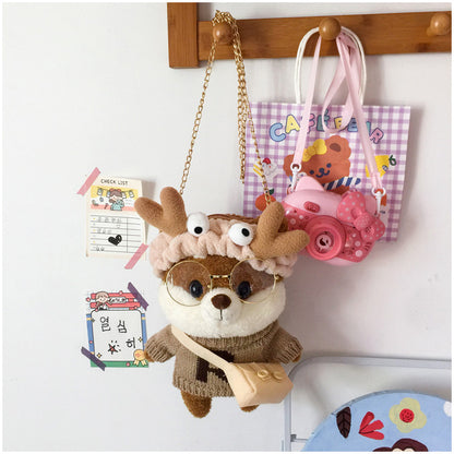 Furry Chain Crossbody Bag For Women