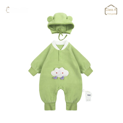 Newborn Warm Outdoor Clothing Cream Puff Jumpsuit