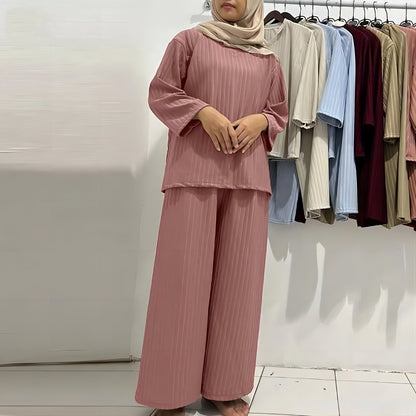 Women's Fashion 2-Piece Set Muslim Suit