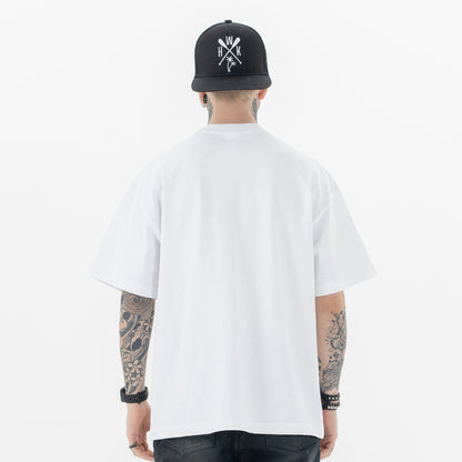 Simple Chest Pocket Triangle Paste Cloth Embroidery Casual Short Sleeve