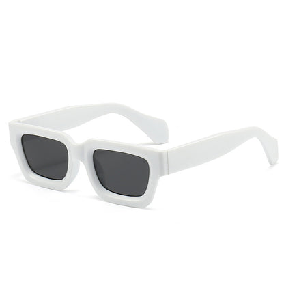 Retro Concave Frame Wide Foot Square European And American Sun-proof Sun Glasses