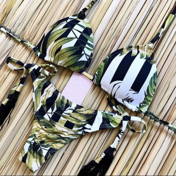 Printed new tie swimwear