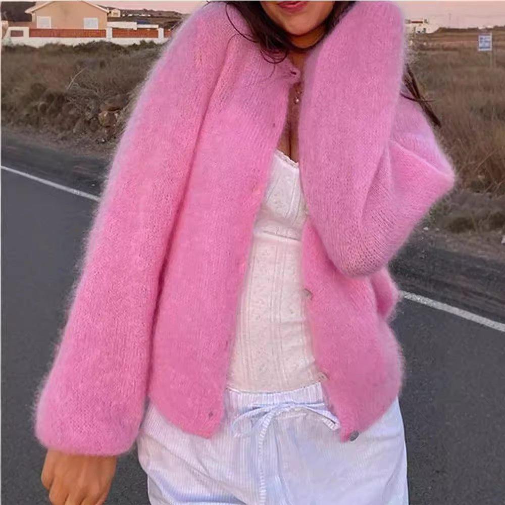 Gentle Knitted Cardigan Coat For Women