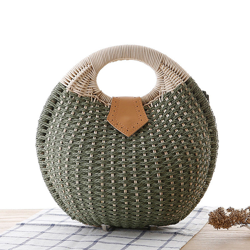 Handmade Rattan Handbag – Summer Beach Purse