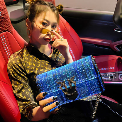One-shoulder Portable Fiber Optic luminous Bag Women