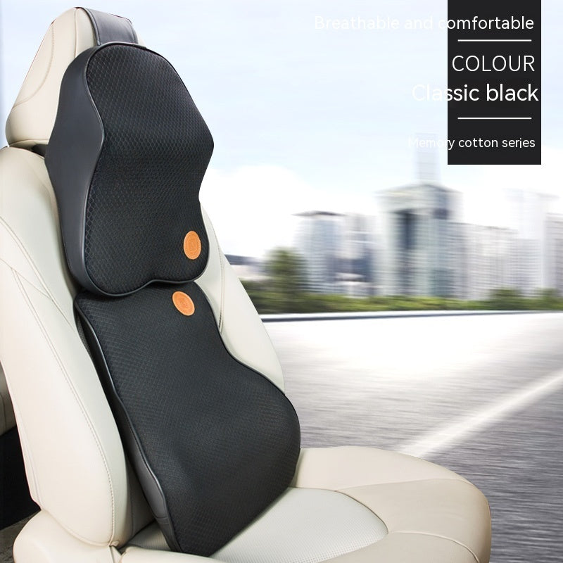 Four Seasons Universal Memory Foam Automotive Headrest Neck Pillow Lumbar Support Pillow