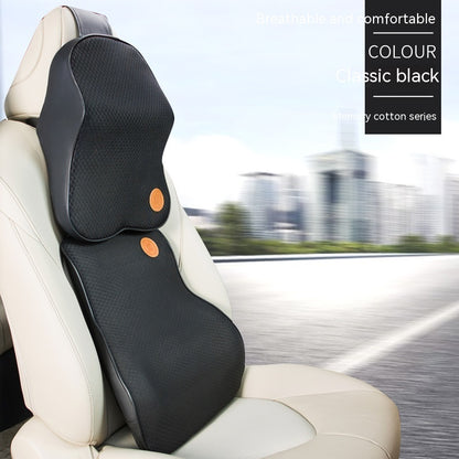 Four Seasons Universal Memory Foam Automotive Headrest Neck Pillow Lumbar Support Pillow