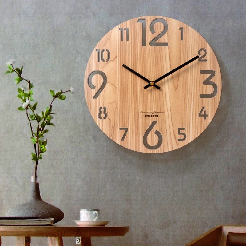 Stylish Nordic Minimalist Wooden Wall Clock