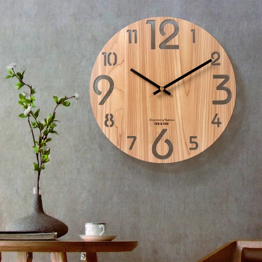 Stylish Nordic Minimalist Wooden Wall Clock