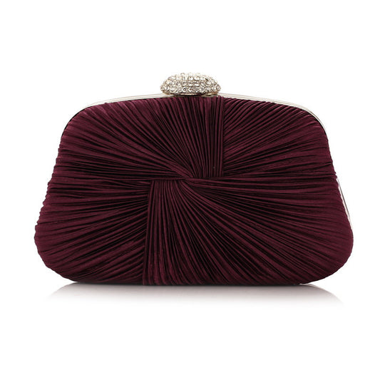 Hand Bag Folds Woven Banquet Handbag