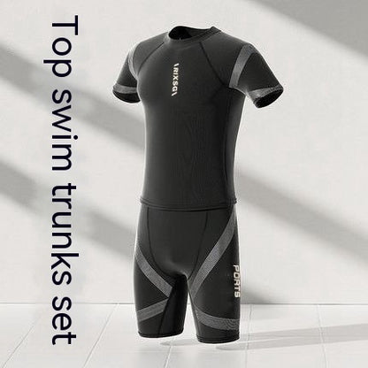 Men's Sun Protection Quick-drying T-shirt Swimsuit Shorts Suit