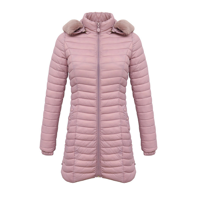 Winter Long Parka Ultra-light Liner Women's Quilted Cotton Coat