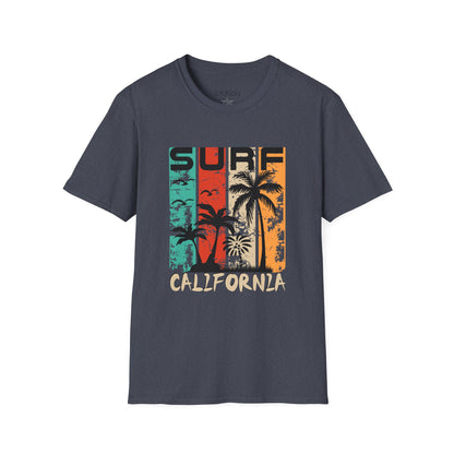 California Surf T-Shirt, Unisex Summer Shirt, Beachwear, Casual Outfits, Vacation Apparel, Gift for Surf Lovers