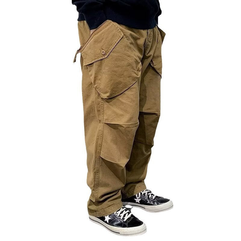 Washed Casual Pants Multi-pocket Cargo Pants