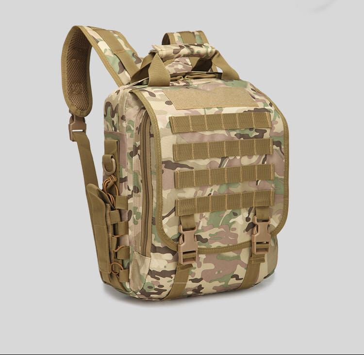 Army fan tactical camouflage backpack shoulders