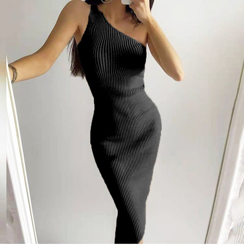 Women's Slim-fit Hip Knitwear Dress
