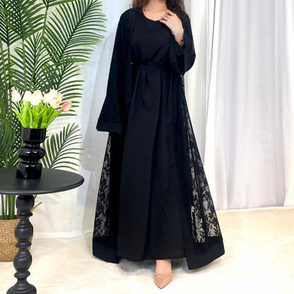 Muslim Fashion Women's Traditional Dress Lace Robe