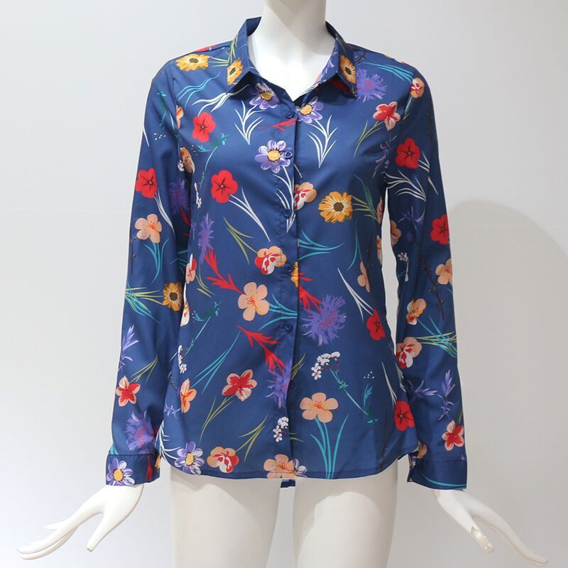 Long sleeves sleeves loose ladies chiffon lining