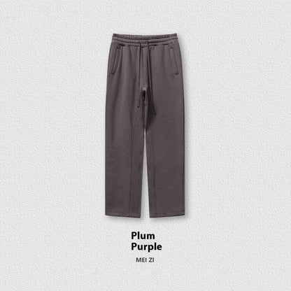 Solid Color Loose Track Pants Velvet Thickened Casual Pants