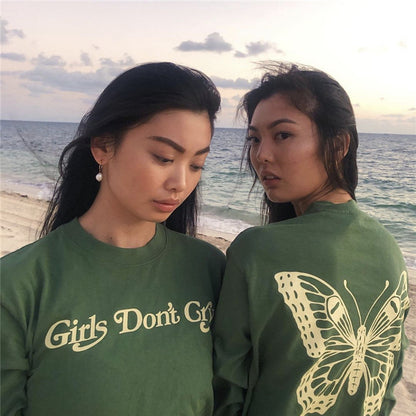 Glowing Butterfly Girl Long Sleeve