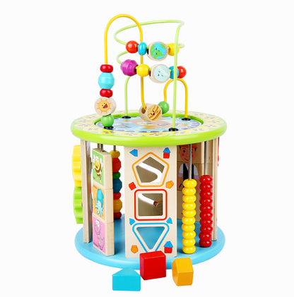 Treasure Box Toys Multifunctional 10-in-one Puzzle Bead Around Wooden Toys