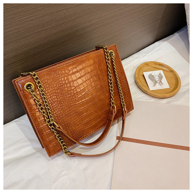 One Shoulder Messenger Bag Women Crocodile Pattern Women's Chain Bag