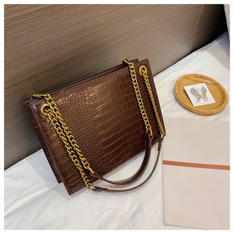 One Shoulder Messenger Bag Women Crocodile Pattern Women's Chain Bag