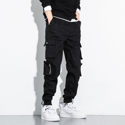 Men's Casual Pants Men's Sports Tooling Nine-Point Pants Korean loose Cotton Pants Men