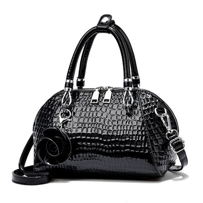 Crocodile pattern shell bag women