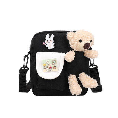 Cute Bear Canvas Bag Women