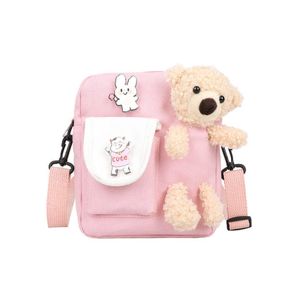 Cute Bear Canvas Bag Women