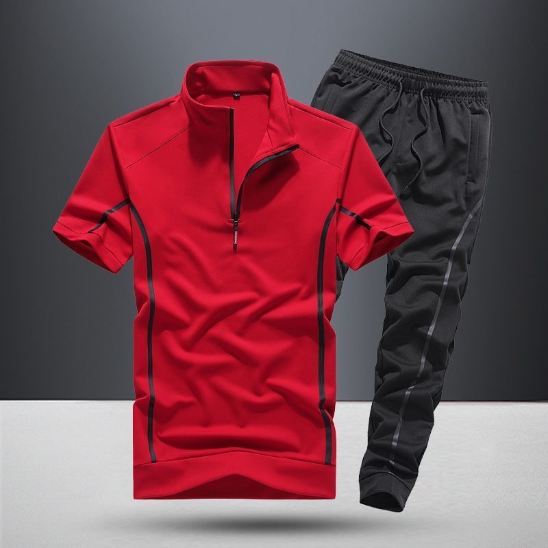 Short Sleeved Set Men's Summer Sportswear Two-piece Set