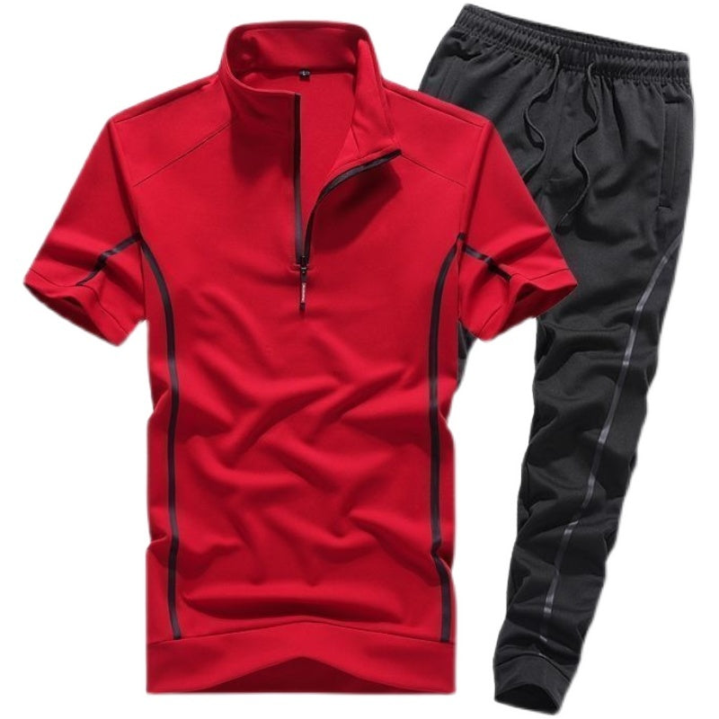 Short Sleeved Set Men's Summer Sportswear Two-piece Set