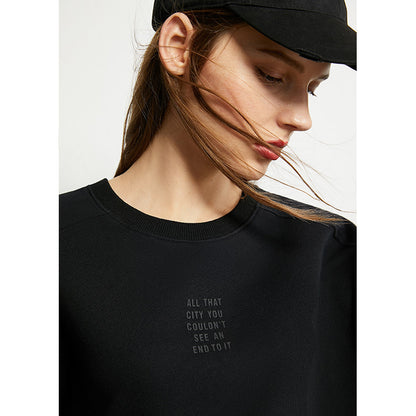 Amii Korean Version Of The Loose Round Neck Pullover Sweater Women Spring And Winter New Ulzzang Printed Top Trendy Ins